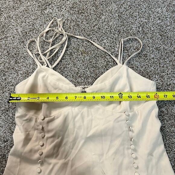 JONATHAN SIMKHAI Women's Eilish Mini Dress Size 12 In Biscotti - Picture 13 of 16